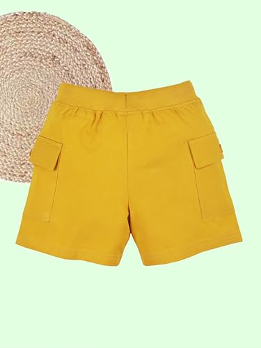 Image of KiddoPanti Boys 100% Cotton Knitted Above Knee Length Basic Cargo Shorts