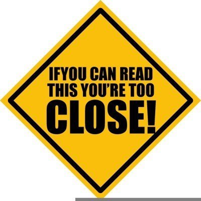 ARWY car Stickers Exterior Ifyou Can Read This You're Too Close! Water Resistance Sticker Windows Car Sticker (Yellow, Black)-image-46