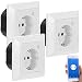 Produktbild Luminea Home Control Funksteckdose Unterputz: WLAN-Unterputz-Steckdose mit App, für Siri, Alexa & GA, 3er Pack (Funkschalter Steckdose, schaltbar, Fernbedienung)