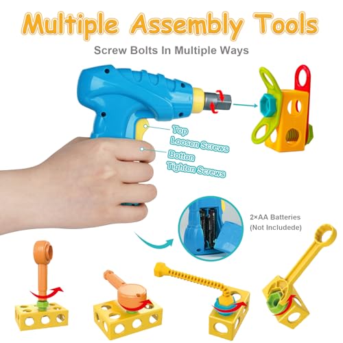 199PCS Building Blocks STEM Toys for 3 4 5 6 7 8+ Year Old Boy Girl Birthday Gifts Educational Building Toys for Kids Ages 3-5 4-8 5-7 6-8 Stem Kits Erector Sets Construction Games Creative Activities