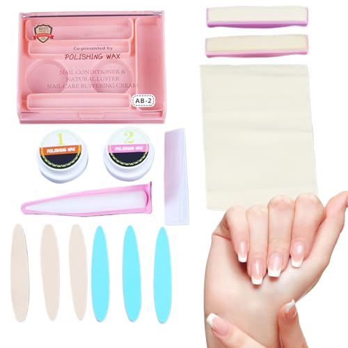 Kit De Manucure Japonais | Tampon Lustre Du Conditionneur De Ongles, Formidable Outils Polyvalents Professionnels Pour Les Filles De Voyage Femmes À La Maison...