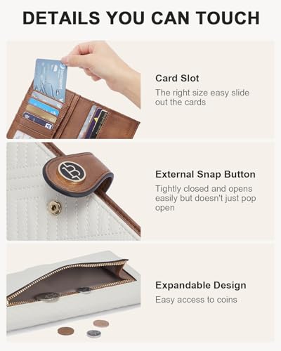 BOSTANTEN Quilted Crossbody Bags for Women ＆ Slim Wallet Women Leather RFID Blocking Credit Card Holder3