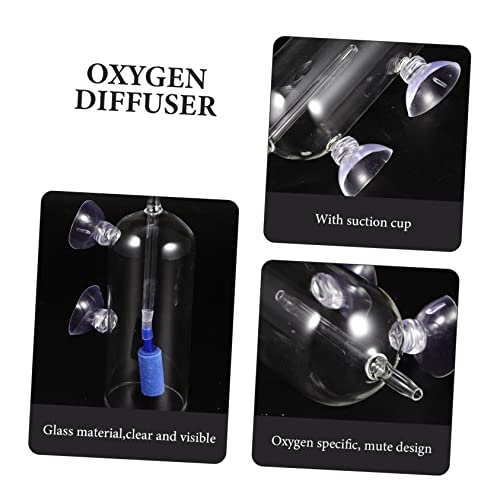Ipetboom Oxygen Pump Air Fittings Glass Bubbler Aquarium Accessories Aqaurium Mini Air Pump Aquarium Oxygen Diffuser Aquarium Bubbler Wear-Resistant Air Bubbler Bubble Stone Set Air Stone #TOP4
