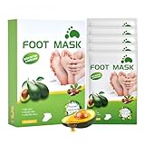 Dr.Pedi Foot Mask for Cracked Feet Repairing Foot Moisturizing Masks For Dry Feet Hydrating Foot Care Treatment with Avocado Oil 5 Pairs