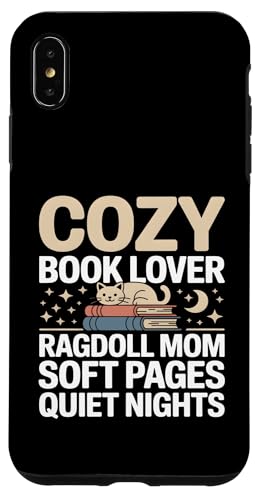 Cozy Book Lover Ragdoll Mom �\�t�g�y�[�W �Â��Ȗ� �X�}�z�P�[�X iPhone XS Max �p
