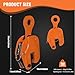 FASDRESS 3 Ton 6600LB Vertical Plate Lifting Clamp, Adjustable Thicken Hoisting Hook Wear Resist Vertical Plate Lifting Clamp, Heavy Duty Metal Steel Clamps Lifters for Industry Crane Home Business