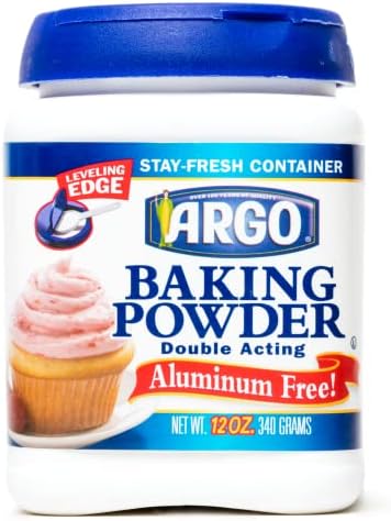 Argo Double Acting Aluminum Free Baking Powder 12oz Container (Pack of 6)