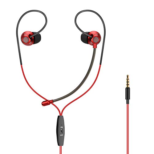 Gaming Earphones with Mic, Welltop In-Ear Headphones Earphones with Microphone, Noise Isolating Wired Earphones 3.5 Mm Plug with Volume & Mute Control for Phones//Nintendo Switch/Xbox One/PS4