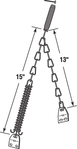 Prime-Line K 5026 Storm Door Protector Chain And Spring, Zinc Plated (Single Pack) #TOP1