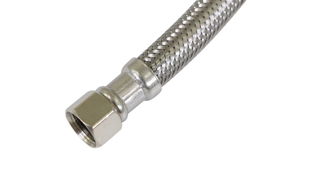 HIGHCRAFT 12 Inch Flexible Toilet Water Supply Line Braided