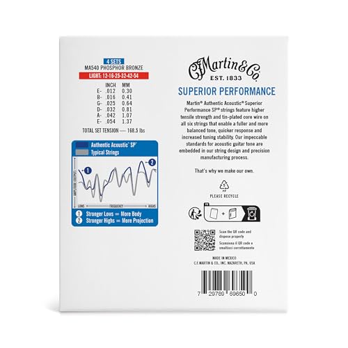 Martin 41Y25MA540PK4 Authentic Acoustic SP 92/8 4 pack by MARTIN - Image 2