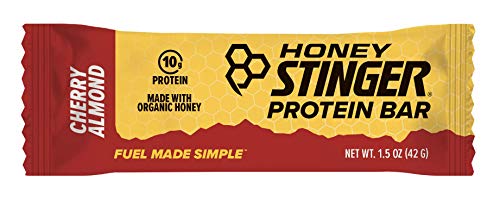 Honey Stinger Protein Bar, Dark Chocolate Cherry Almond, Sports Nutrition, 1.5 Ounce (Pack of 15)
