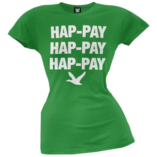 Duck Dynasty - Hap-Pay Kelly Green Juniors T-Shirt - Small