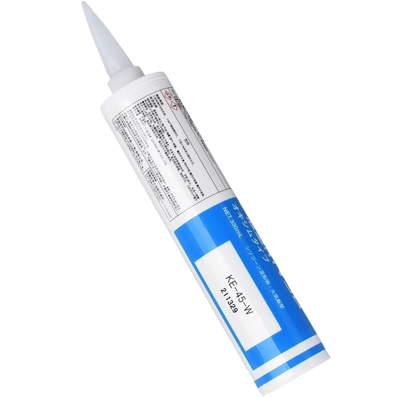 Shin-ETSU KE-45-W White RTV Adhesive Compound 330 ml | Industrial-Grade, Non-Corrosive, Flexible & Weather-Resistant Sealant for Electronics, Automotive, Industrial Assembly