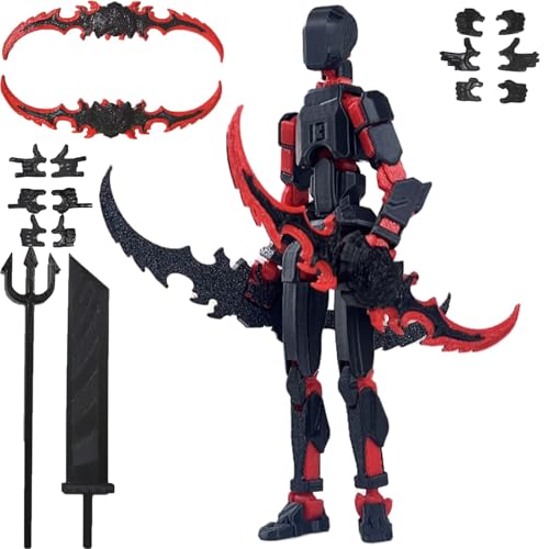 KOWVOWZ T13 Action Figure 3D Printed Multi-Jointed Movable T13 Lucky Dummy Action Figure Desktop Decorations for Game Lovers