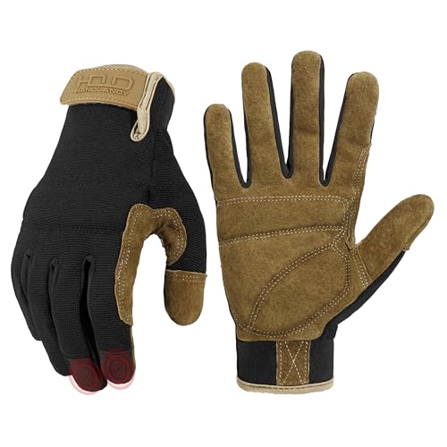 HANDLANDY Work Gloves for Men & Women, Flexible Breathable Gardening Gloves for Yard Maintenance...
