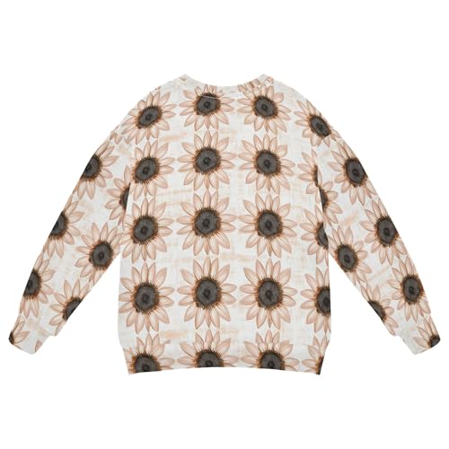 JUNZAN Cartoon Sunflower Star Rose Gold Little Girls Hoodie Sweatshirt Crewneck Tops Clothing Shirts Camping 4T2