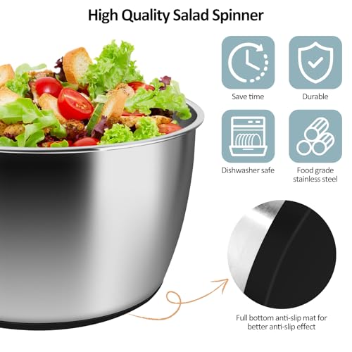 Rainbean SALATSCHLEUDER Salad Spinner Stainless Steel Large thumb #1