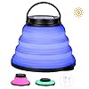 Seutgjie LED Campinglampe Solar Aufladbar Faltbar mit RGB 7 Farbwechsel 4 Lichtmodi Zeltlampe für Outdoor Camping…