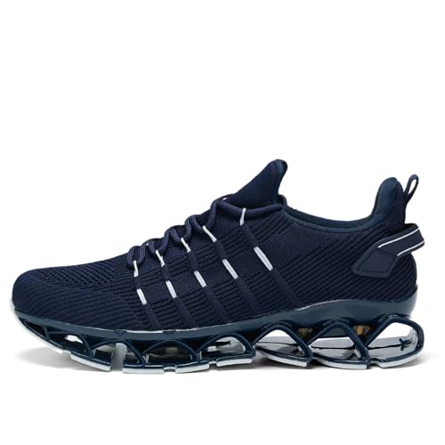 Image of Mens Running Shoes Mesh Breathable Trail Runners Fashion Sport Blade Walking Tennis Sneakers