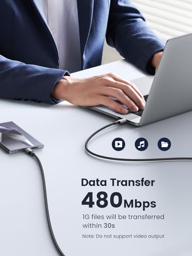 UGREEN 2 Pack 100W USB C to USB C Charger Cable, Type C PD Fast Charging Cord, USB2.0 480Mbps for iPhone 16 Pro Max, MacBook Pro, iPad Pro, Dell, Matebook, Chromebook, Pixel, Galaxy S24, Switch, 0.5M