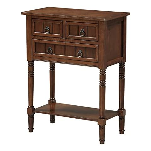 Convenience Concepts Kendra 3 Drawer Hall Table with Shelf, Espresso Cover