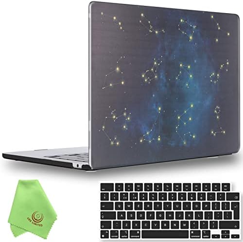 UESWILL Compatible with MacBook Air (M2, 2022) Case Model A2681, Pattern Design Hard Shell Case + UK Layout Keyboard Cover + Microfiber Cloth for Mac Air 13.6 inch M2 chip Touch ID, Astronaut A