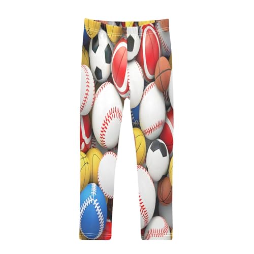 Toddler Girls Leggings Printed Yoga Pants Leggings Sports Balls for Kids