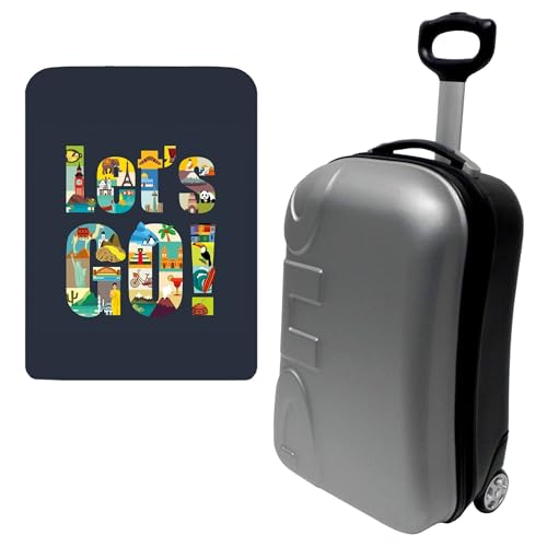 Valise trolley 20" cabine pas cher bagage main rigide multicolore avec housse