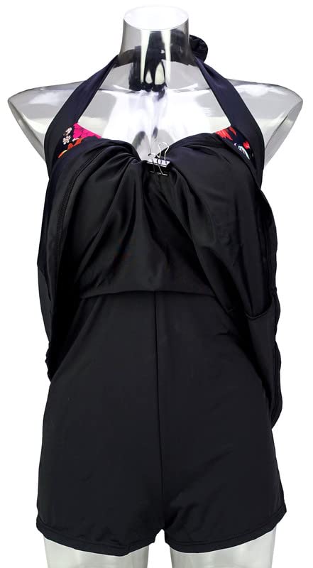 COCOSHIP Vintage Sailor Pin Up Swimsuit Retro One Piece Skirtini Cover Up Swimdress(FBA)4