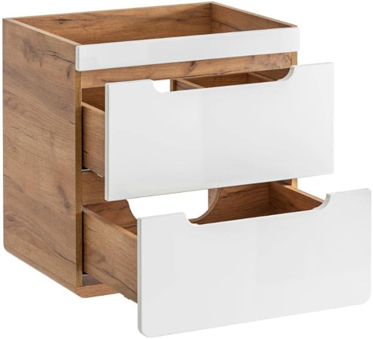 ARUBA 60 cm Wall-Mounted Vanity Unit with drawers open