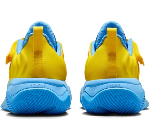 Nike Giannis Immortality 4 Little Kids' Shoes (FZ6733-700, Lightning/University Blue/Hyper Pink)3