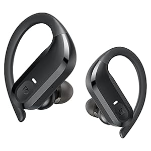 SoundPEATS S5 over-ear haken Koptelefoon Bluetooth 5.0 Stereo geluid Draadloze oortjes met aanraakbediening IPX7 Waterdicht voor sport, 12 mm stuurprogramma, USB-C opladen (Zwart)