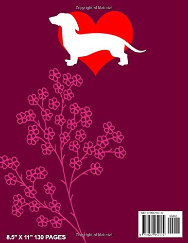 My Dachshund Notebook, Cute Little Dachshund Notebook, 8.5" x 11", 130 Pages - Image 2