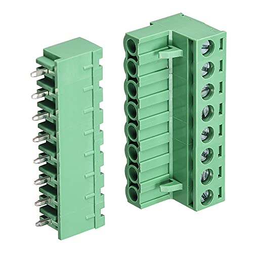 Bloque de terminales de tornillo PCB 5.08mm de 5 pines: conectores macho hembra 6