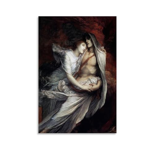 Impression sur toile de George Frederic (Paolo et Francesca) - Décoration murale moderne pour...