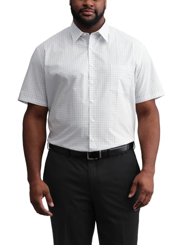 Image of Van Heusen Men's TALL FIT Short Sleeve Dress Shirts Poplin Solid (Big and Tall)