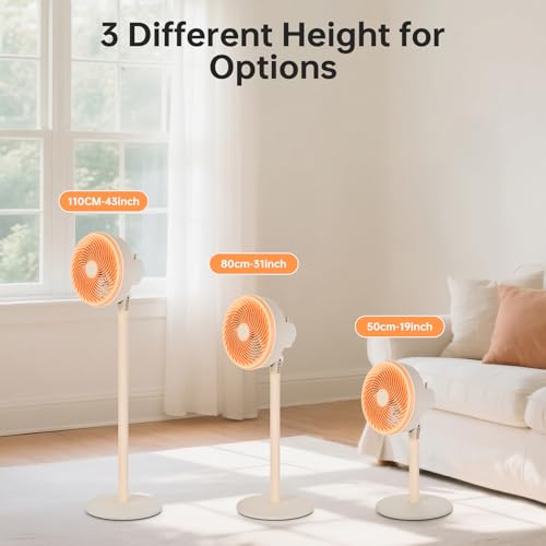 Image of BEESTAR 10 Inch Oscillating Pedestal Stand Floor Fan | 3 adjustable speed levels & height adjustable design, ideal for bedroom, living room, kitchen & home office