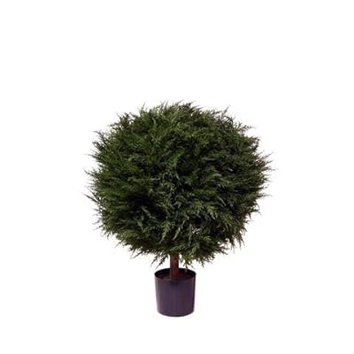 Buy Silk Tree Warehouse One 38 Inch Outdoor Artificial Cedar Cypress Ball Topiary Bush Potted Uv Rated Online In Uae B07wgbvyjr