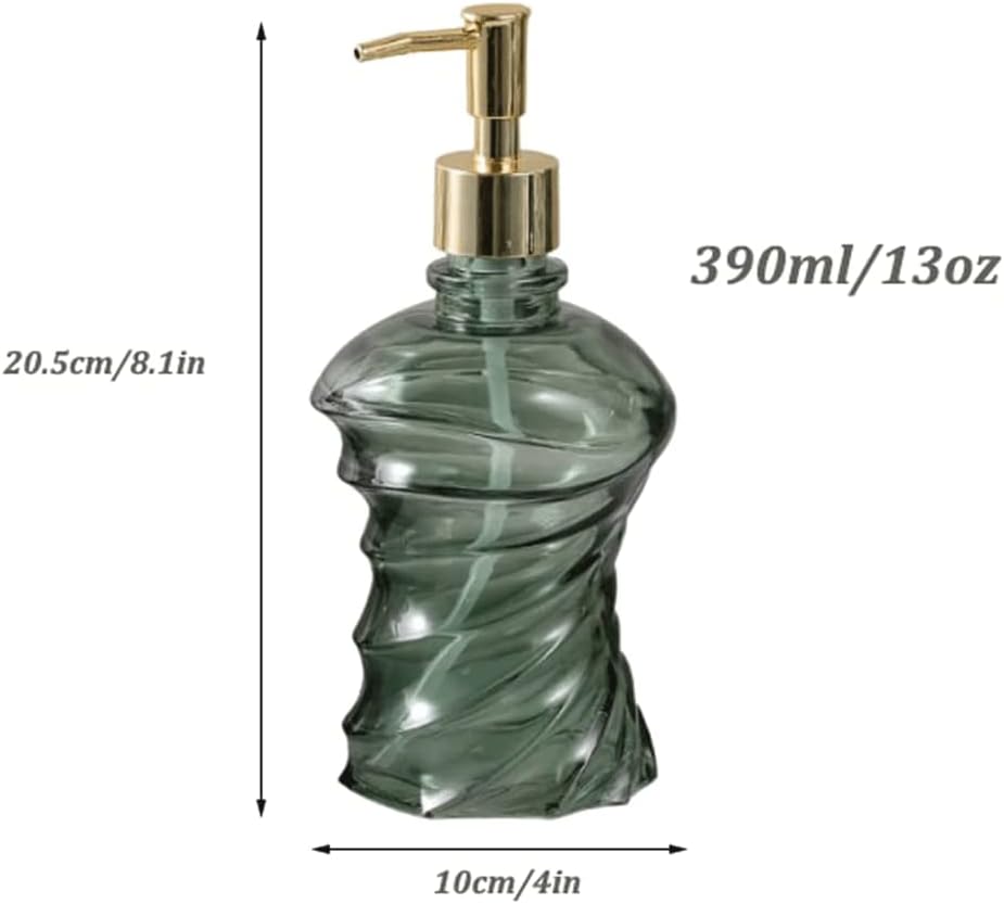 Soap Dispenser Glass Soap Dispenser Clear Reusable Lotion Dispensers Press-on Bathroom Lotion Bottle for Household Soap Pump Dispenser Exquisite