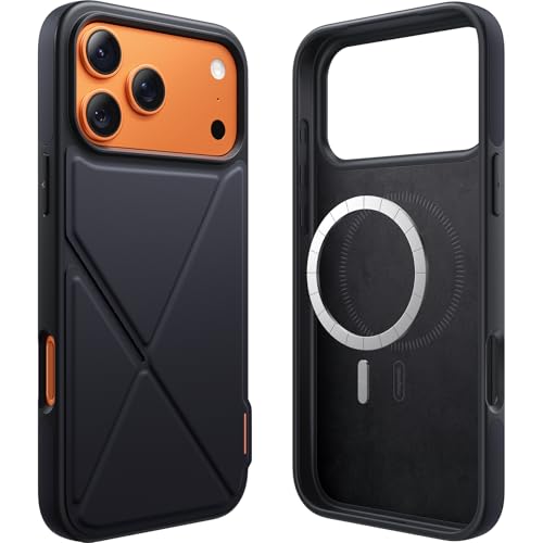 �y2026�ō�����&�X�^���h�̐V�`�ԁzPEEROCK iPhone 17 Pro Max �p �P�[�X MagSafe�Ή� �ČRMIL�K�i 360°�S�����ϏՌ��y���c�����E�B���X�^���h�z�ő�25W�}���[�d�Ή� �w��h�~/�}�b�g�d�グ/���ϖh�~ ���C�����X�[�d