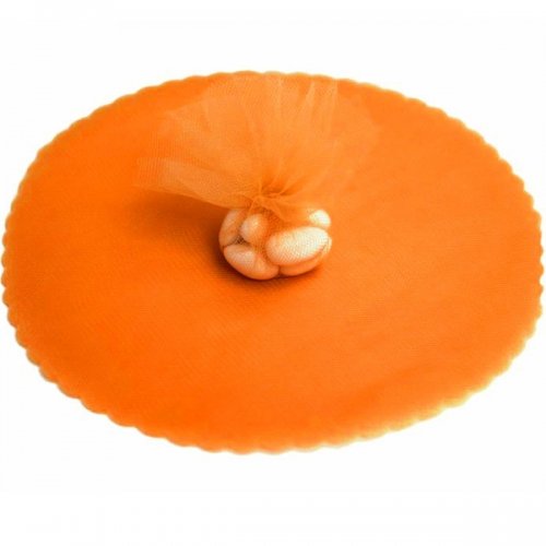 100 Veletti Tondi In Organza Per Bomboniere Fai Da Te – Colore Rosso, Diametro 23cm, Perfetti Per Confetti