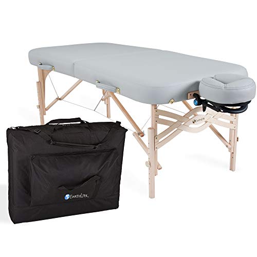 Image of EARTHLITE Premium Portable Massage Table Package SPIRIT - Spa-Level Comfort, Deluxe Cushioning incl. Flex-Rest Face Cradle & Strata Face Pillow, Carry Case (30 /32 inch x 73 inch) - Made in USA
