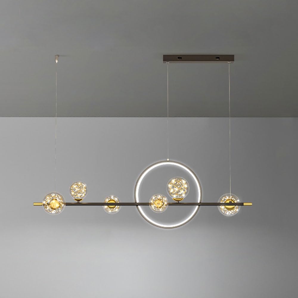 Suspension LED 7 lumières hauteur réglable pour corriger les plafonds bas