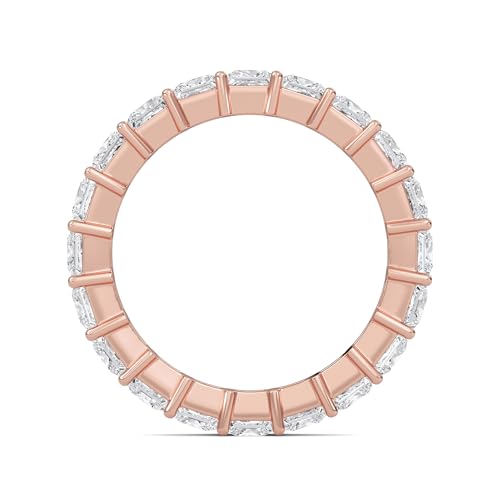 PURE STAR 1-8 Carat (ctw) White, Yellow, Rose Gold Princess Cut LAB GROWN Diamond Eternity Band (Color E-F Clarity VVS-VS)3