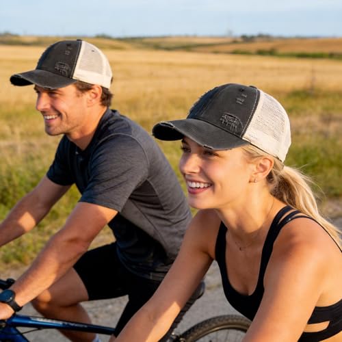 Image of Trucker Hat Distressed Baseball Cap Golf Cap Adjustable Sportswear Hat for Men Women Unisex