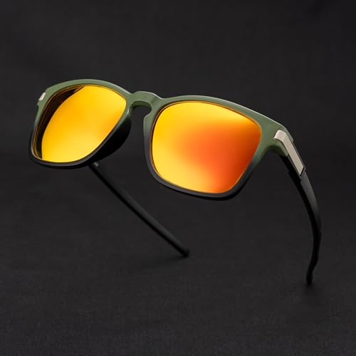 Image of Aferelle Meganfox Series Unisex Polarized Resin Lens | 100% UV Protection | Retro Square | German Polyamide Crack Proof Unbreakable Frame | Medium
