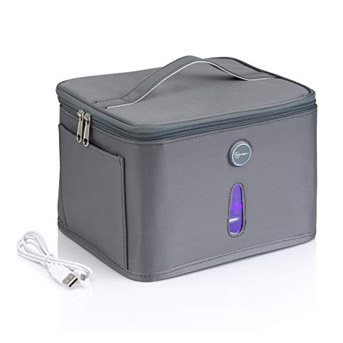 Auraglow Portable UVC & UV LED Light Case Steriliser Bag USB Sanitising Box for Disinfection – Perfect for Disinfecting Phones, Keys, Mask, Jewellery, Watch, Bottles, Toys, etc Auraglow Portable UVC & UV LED Light Case Steriliser Bag USB Sanitising Box for Disinfection – Perfect for Disinfecting Phones, Keys, Mask, Jewellery, Watch, Bottles, Toys, etc
