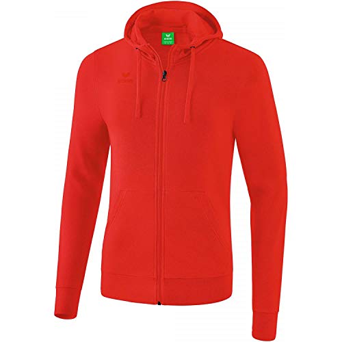 Erima Unisex Kinder Basic Kapuzensweat Jacke (2072023), rot, 152