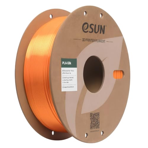 Image of eSUN 1.75mm Silk PLA 3D Printing Filament Orange | Premium Silk PLA Filament for FDM 3D Printer with 1KG Net Weight Spool